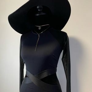 Bebe cutout mesh black dress